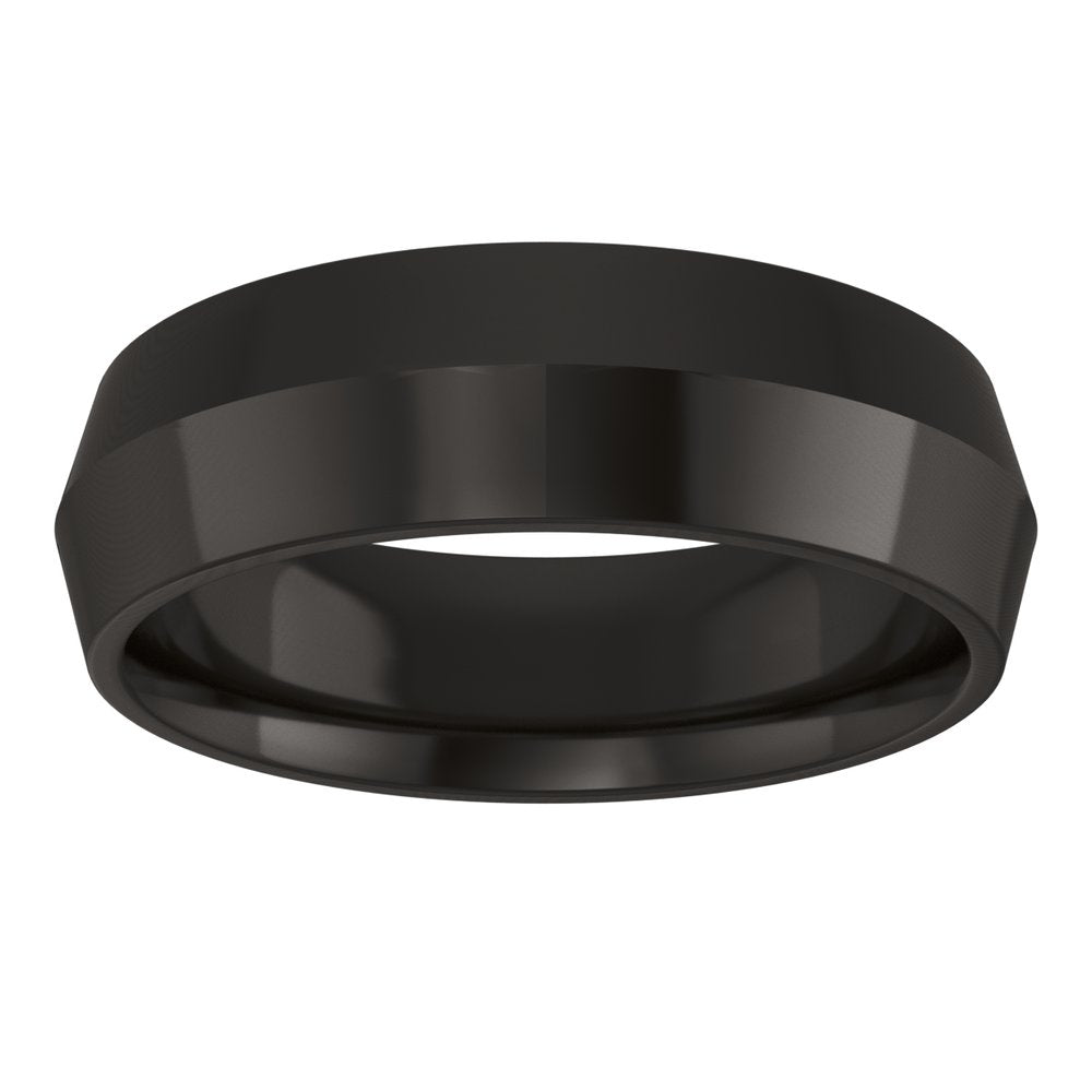 Zirconium 6 mm Comfort-Fit Knife Band Size 8.5