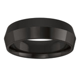 Zirconium 6 mm Comfort-Fit Knife Band Size 8.5
