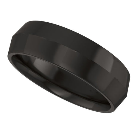 Zirconium 6 mm Comfort-Fit Knife Band Size 8.5
