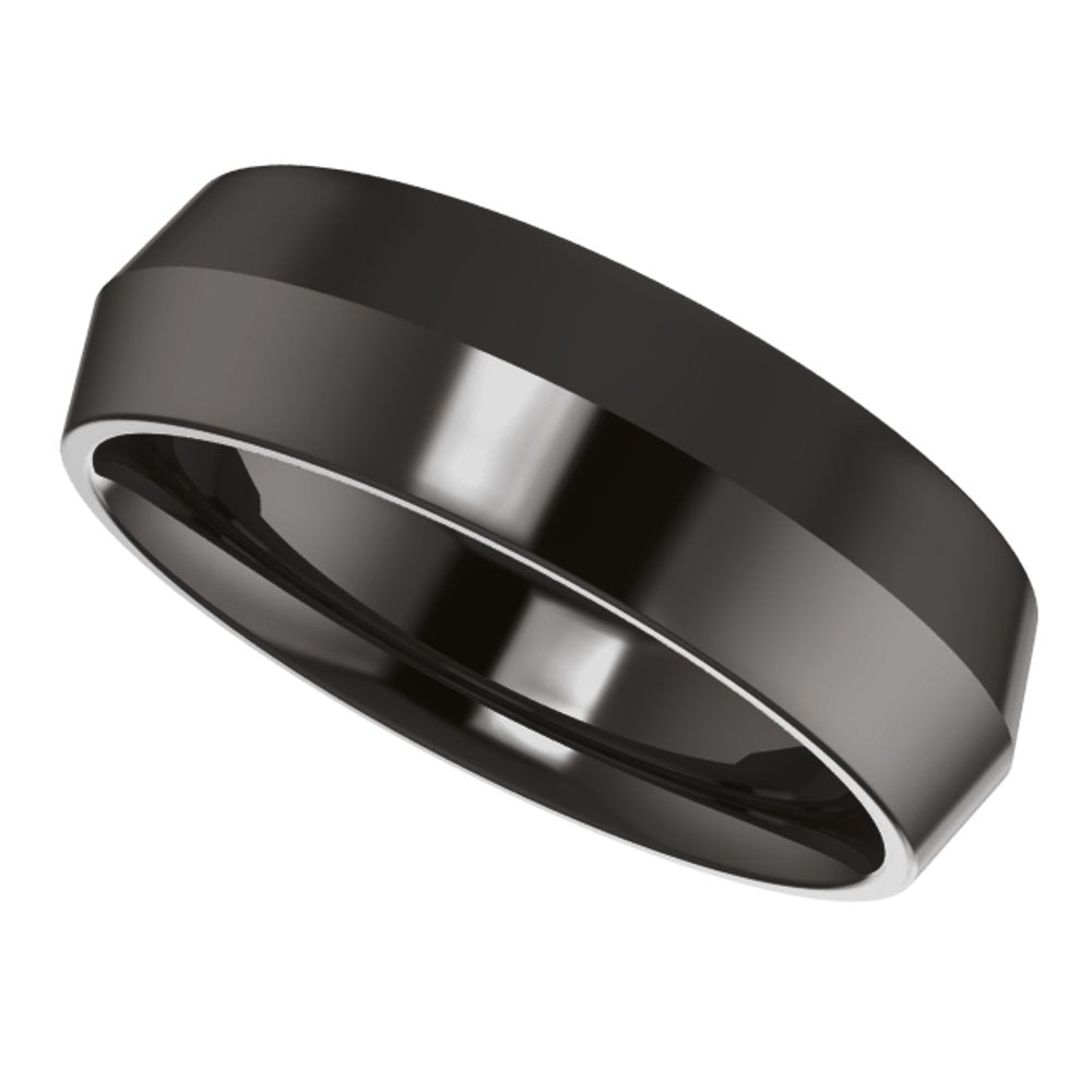 Zirconium 6 mm Comfort-Fit Knife Band Size 8.5