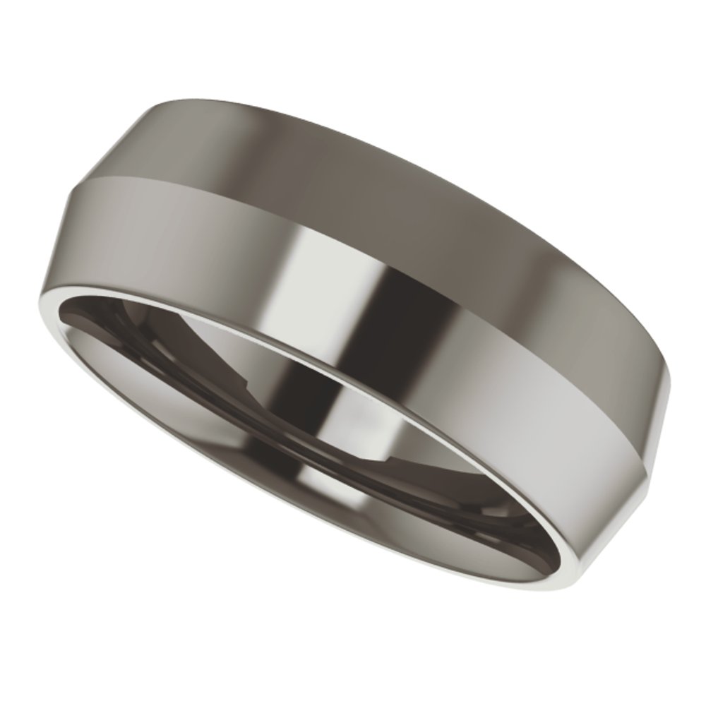 Titanium 7 mm Comfort-Fit Knife Band Size 8.5