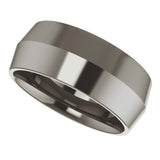 Titanium 8 mm Comfort-Fit Knife Band Size 9