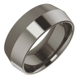 Titanium 8 mm Comfort-Fit Knife Band Size 9