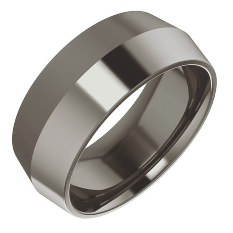 Titanium 8 mm Comfort-Fit Knife Band Size 9