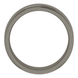 Titanium 6 mm Stepped-Edge Comfort-Fit Flat Band