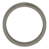 Titanium 6 mm Stepped-Edge Comfort-Fit Flat Band Size 7.5