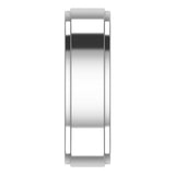 Cobalt 6 mm Stepped-Edge Comfort-Fit Flat Band