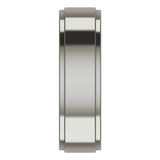 Titanium 6 mm Stepped-Edge Comfort-Fit Flat Band Size 7.5
