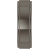Titanium 6 mm Stepped-Edge Comfort-Fit Flat Band Size 7.5
