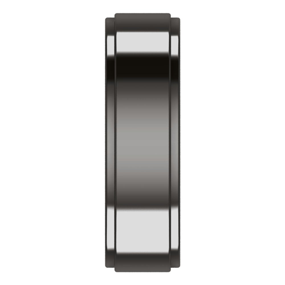 Zirconium 6 mm Stepped-Edge Comfort-Fit Flat Band Size 7