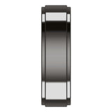 Zirconium 6 mm Stepped-Edge Comfort-Fit Flat Band Size 7