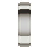 Titanium 6 mm Stepped-Edge Comfort-Fit Flat Band