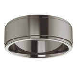 Titanium 7 mm Stepped-Edge Comfort-Fit Flat Band
