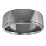 Cobalt 7 mm Stepped-Edge Comfort-Fit Flat Band Size 11.5
