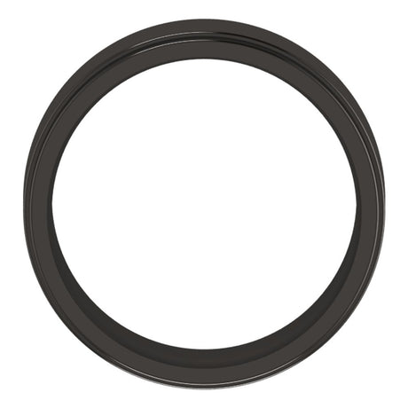 Zirconium 7 mm Stepped-Edge Comfort-Fit Flat Band