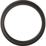 Zirconium 7 mm Stepped-Edge Comfort-Fit Flat Band Size 8