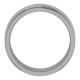 Cobalt 7 mm Stepped-Edge Comfort-Fit Flat Band Size 11.5