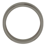 Titanium 7 mm Stepped-Edge Comfort-Fit Flat Band Size 8
