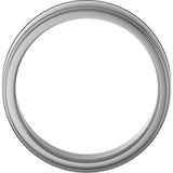 Cobalt 7 mm Stepped-Edge Comfort-Fit Flat Band Size 11.5