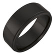 Zirconium 7 mm Stepped-Edge Comfort-Fit Flat Band Size 8