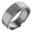 Cobalt 7 mm Stepped-Edge Comfort-Fit Flat Band Size 11.5