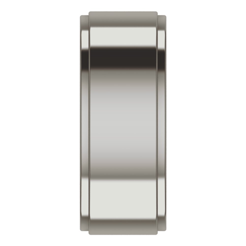 Titanium 8 mm Stepped-Edge Comfort-Fit Flat Band Size 8