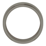 Titanium 8 mm Stepped-Edge Comfort-Fit Flat Band