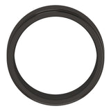 Zirconium 8 mm Stepped-Edge Comfort-Fit Flat Band Size 10