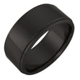 Zirconium 8 mm Stepped-Edge Comfort-Fit Flat Band Size 10