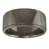 Titanium 8 mm Stepped-Edge Comfort-Fit Flat Band Size 8