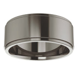 Titanium 8 mm Stepped-Edge Comfort-Fit Flat Band Size 8