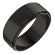 Zirconium 7 mm Stepped-Edge Flat Band Size 10