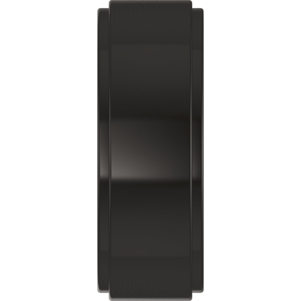 Zirconium 7 mm Stepped-Edge Flat Band Size 9.5