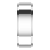 Cobalt 7 mm Stepped-Edge Flat Band Size 8