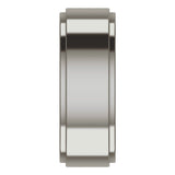 Titanium 7 mm Stepped-Edge Flat Band Size 9.5