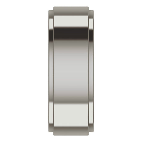 Titanium 7 mm Stepped-Edge Flat Band Size 9.5
