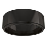 Zirconium 7 mm Stepped-Edge Flat Band Size 9.5