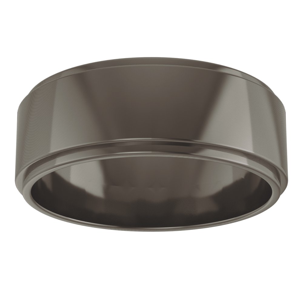 Titanium 7 mm Stepped-Edge Flat Band Size 9.5