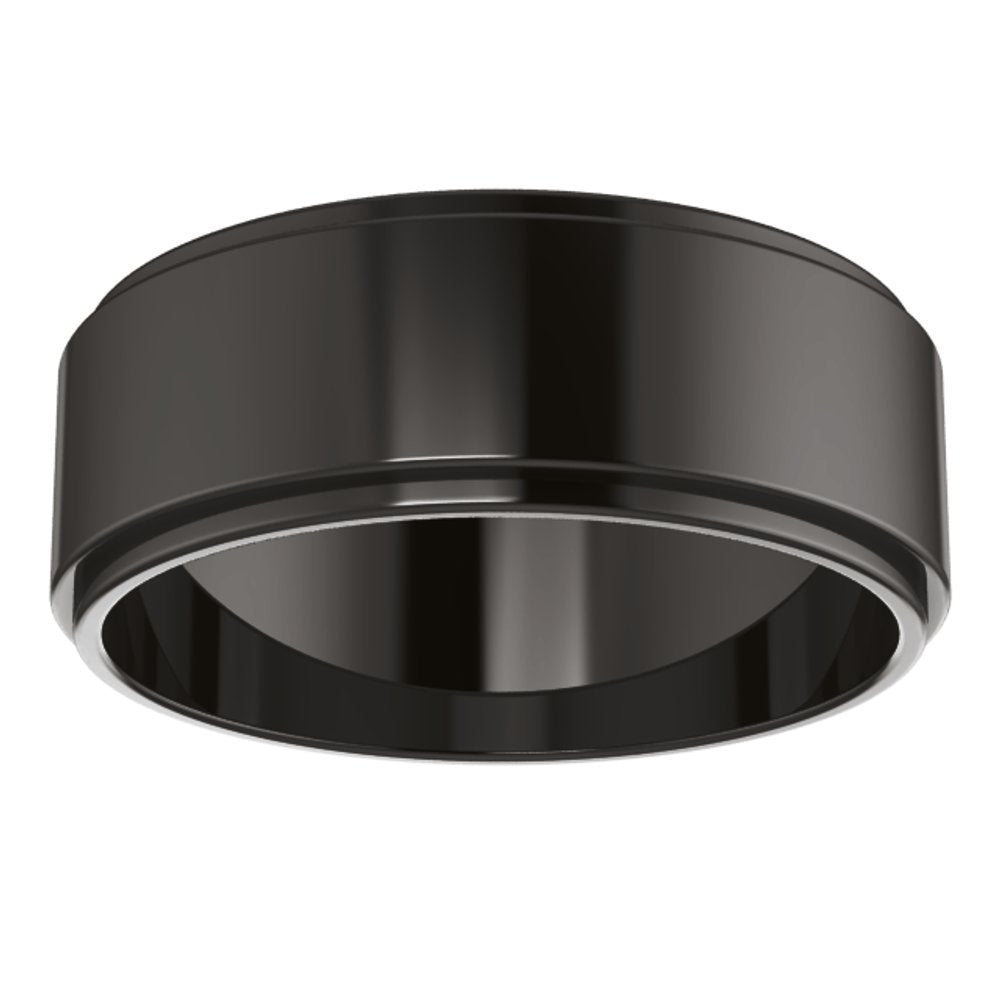 Zirconium 7 mm Stepped-Edge Flat Band Size 10