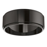 Zirconium 7 mm Stepped-Edge Flat Band Size 10