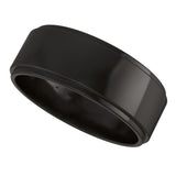 Zirconium 7 mm Stepped-Edge Flat Band Size 9.5