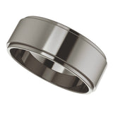 Titanium 7 mm Stepped-Edge Flat Band Size 9.5