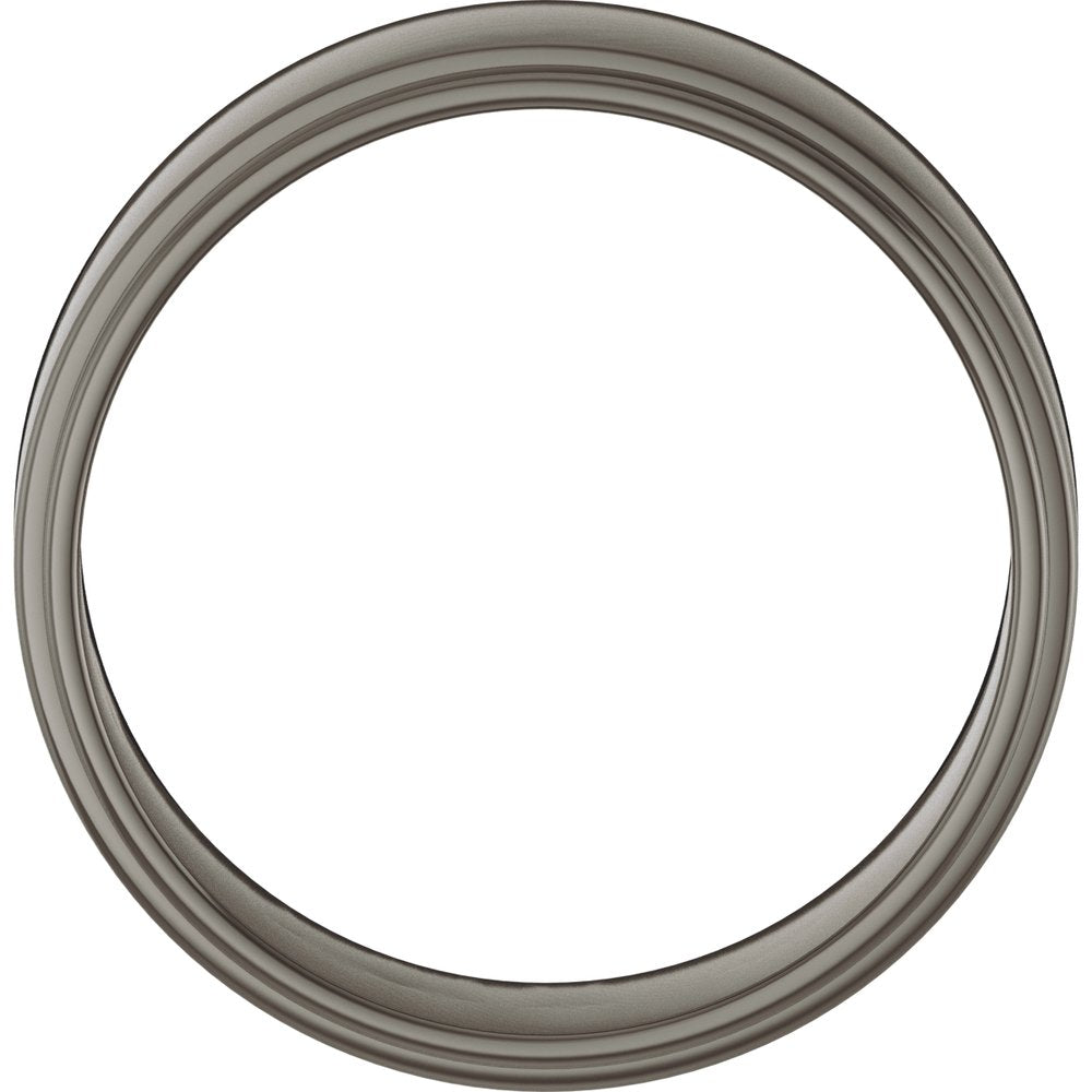 Titanium 7 mm Stepped-Edge Flat Band Size 9.5
