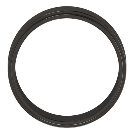 Zirconium 7 mm Stepped-Edge Flat Band Size 10