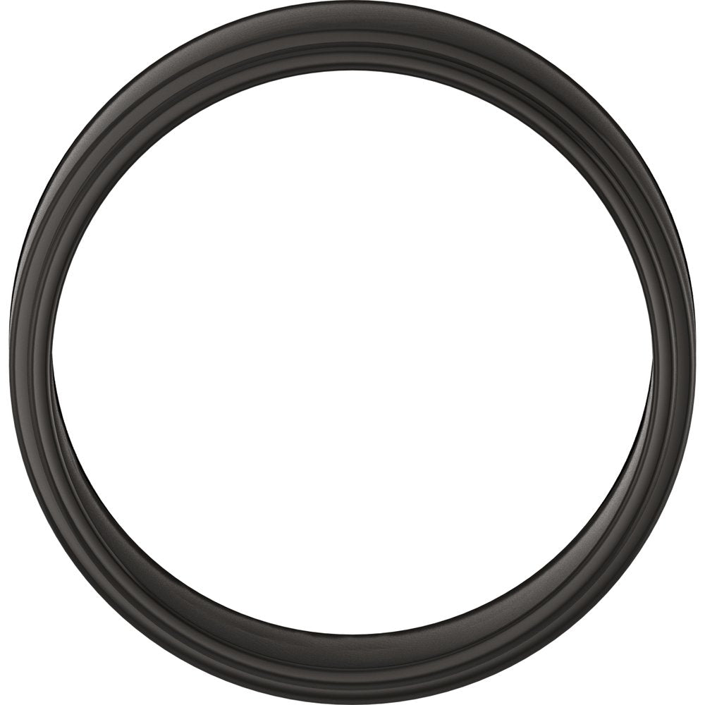Zirconium 7 mm Stepped-Edge Flat Band Size 9.5