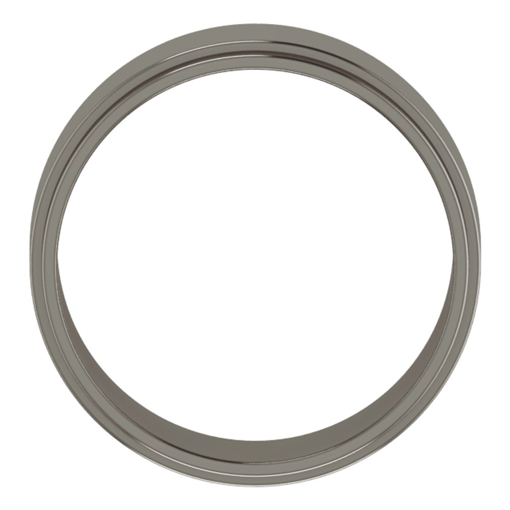 Titanium 7 mm Stepped-Edge Flat Band Size 9.5