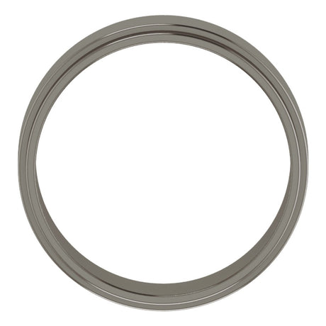Titanium 6 mm Stepped-Edge Flat Band