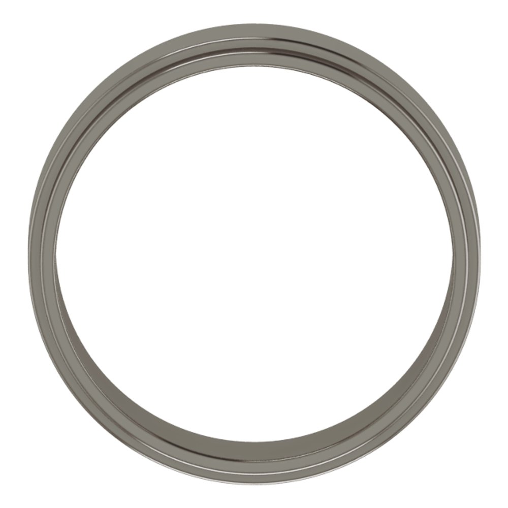 Titanium 6 mm Stepped-Edge Flat Band Size 8