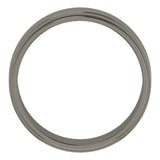 Titanium 6 mm Stepped-Edge Flat Band Size 8