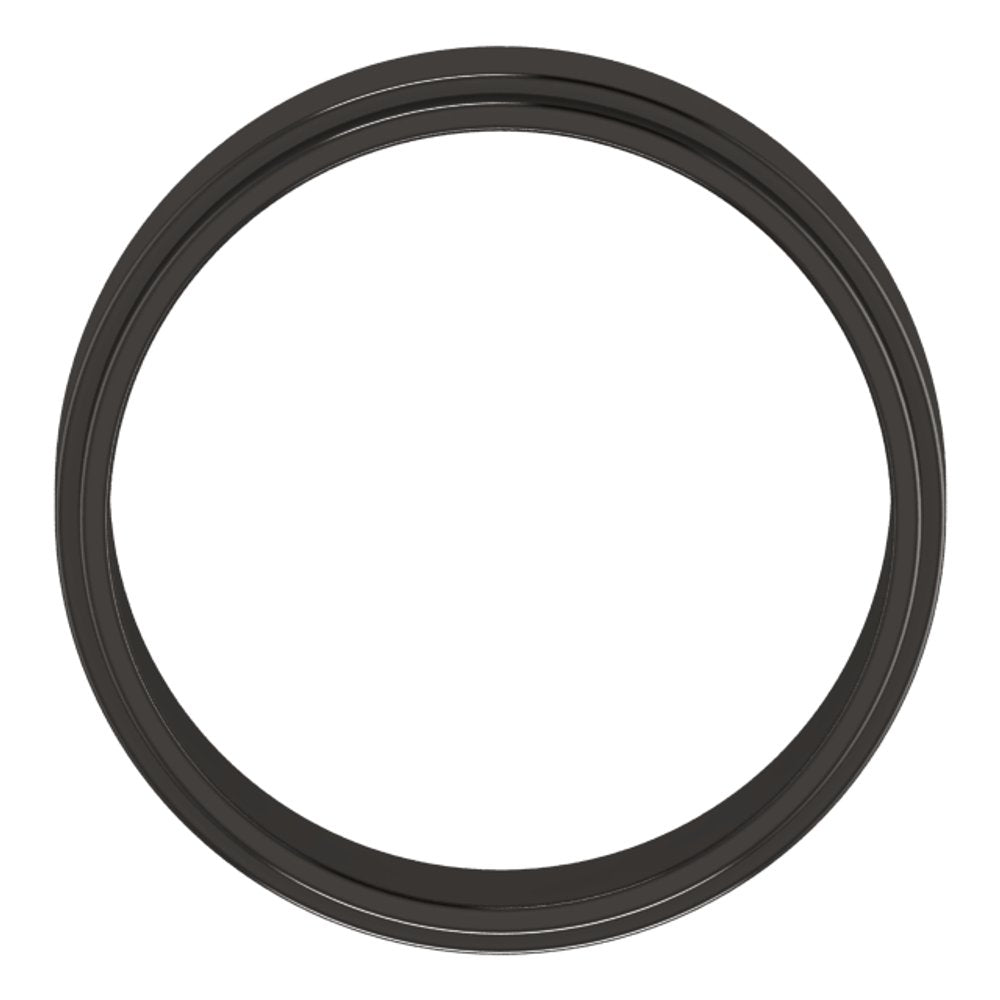 Zirconium 6 mm Stepped-Edge Flat Band Size 7.5